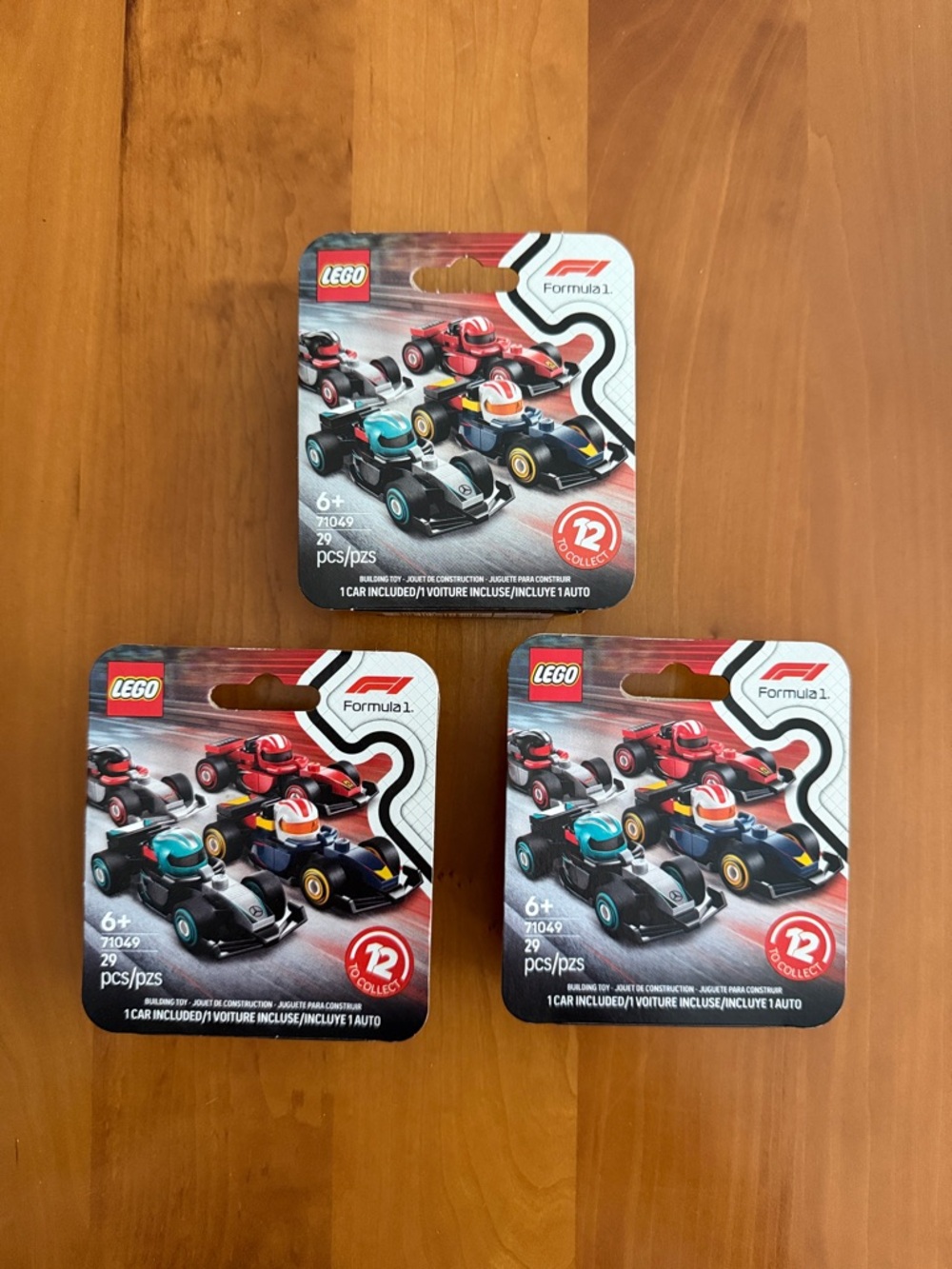 LEGO Formula 1 Mini Car Mystery Set 29‑Piece #6526892 Factory Sealed (3 Sets)